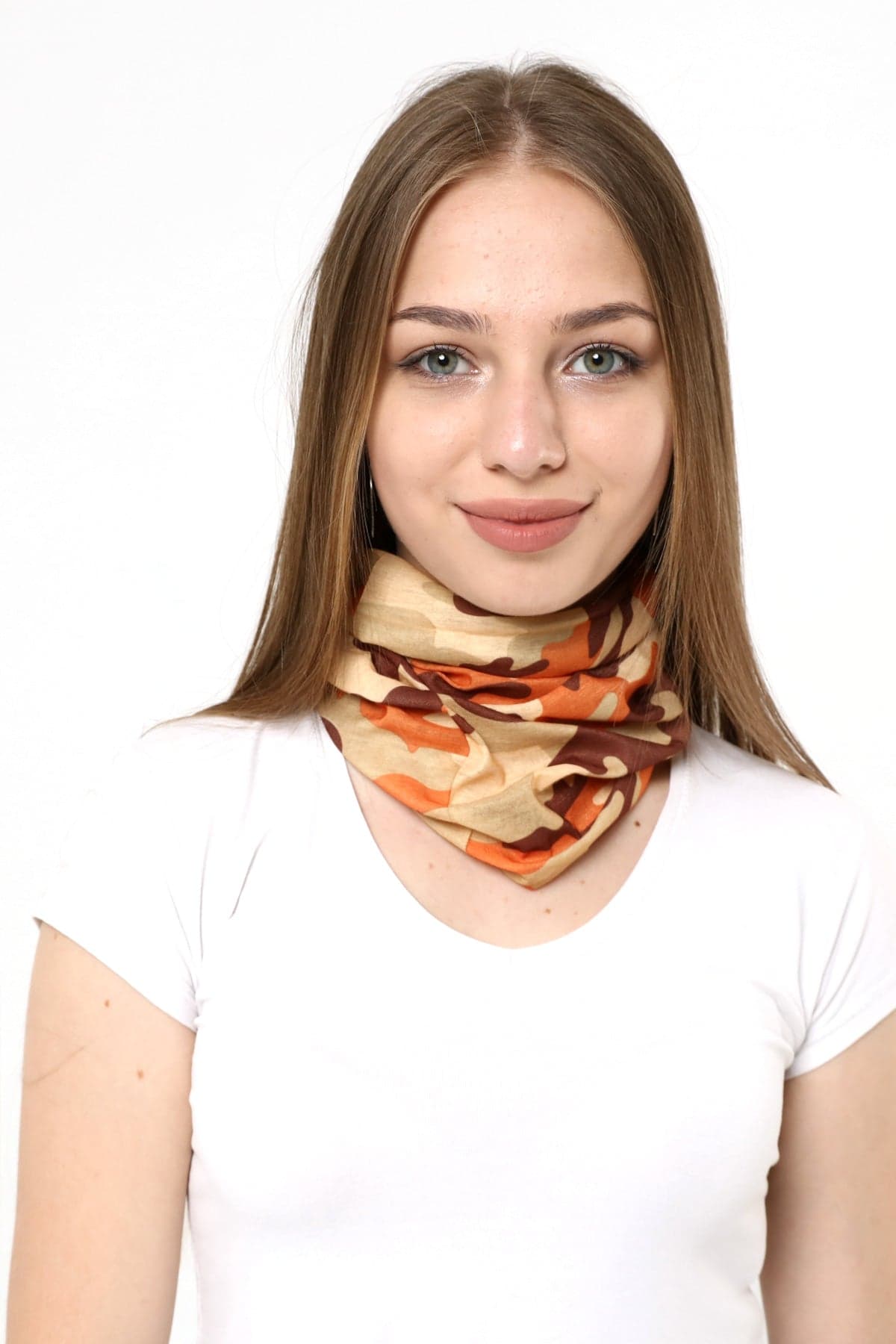 Buff Dikişsiz Boyunluk Maske Baf Bandana Saç Bandı Kamp Aksesuar Kamuflaj Kahverengi