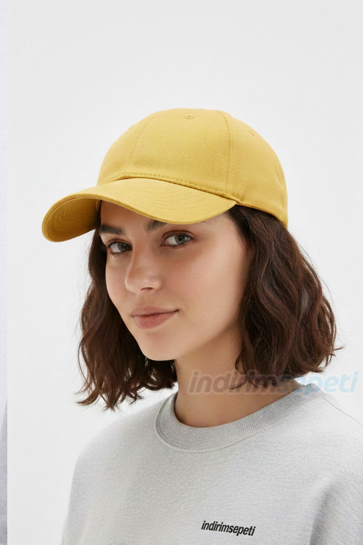 Unisex Sarı Kep Şapka Ayarlanabilir Spor Günlük Model - 2