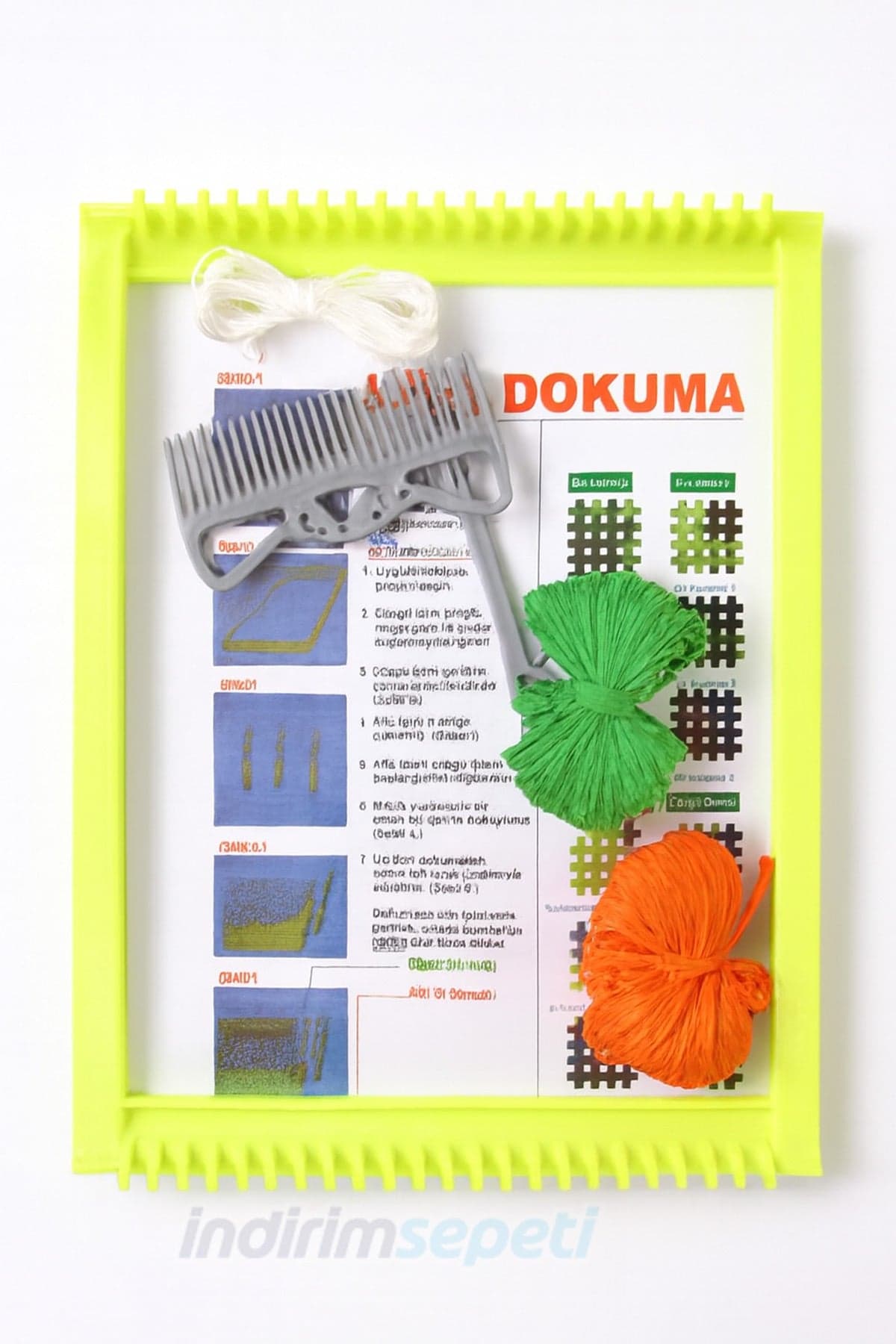 PVC Halı Dokuma Tezgahı Eğitim Ve Hobi Seti 32x23 cm