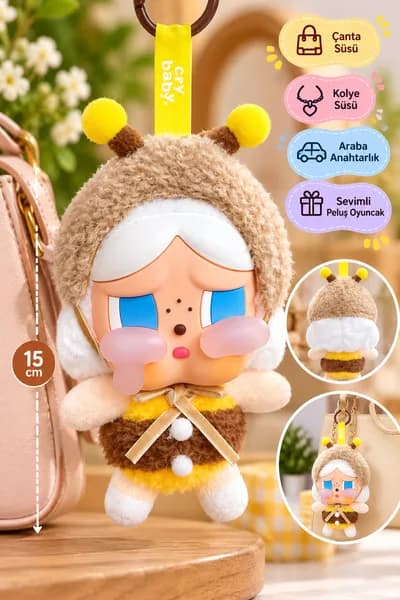Cry Baby Crying Again Peluş Anahtarlık – Karışık Model Sevimli Çanta Süsü