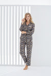 Desenli Pijama Takımı Polyester viskon Erdeniz 0248