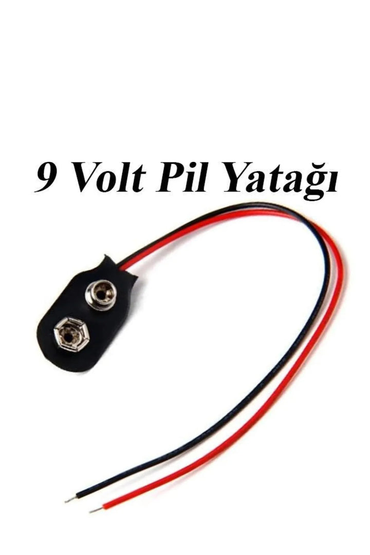 9 Volt Pil Yatağı 1 Adet 9v Pil Yuvası Ikili 9v Pil Başlığı Pil Tutucu Okul Hobi Elektrik Deney