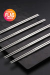 5 Çift Metal Chopstick Paslanmaz Çelik Çin Çubuğu Yemek Çubukları 10 Adet