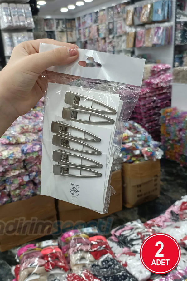 Epoksi Pens Ortası Boş Toka Aparatı 7,5cm Gümüş Renk Nikel Kaplama 2 Adet