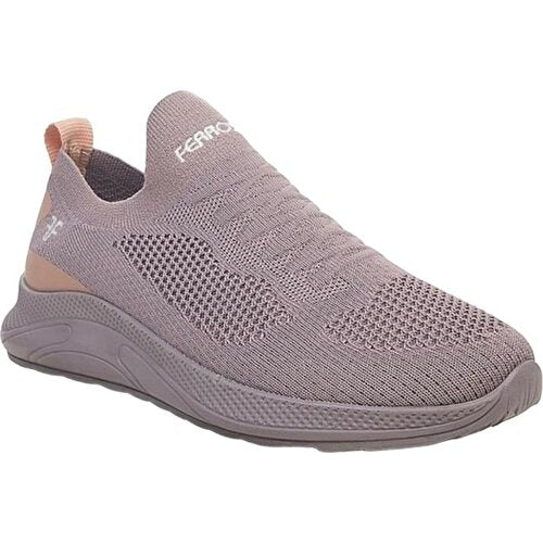 Günlük Sneaker Slip on Nefes Alabilen Hafif Yürüyüş Bağcıksız Esnek Spor Ayakkabı Lila