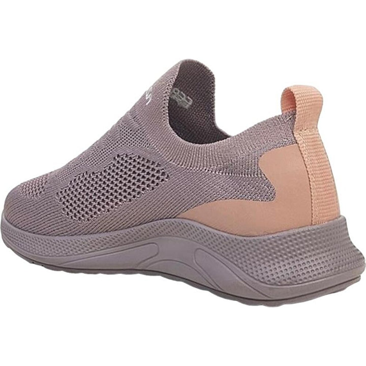 Günlük Sneaker Slip on Nefes Alabilen Hafif Yürüyüş Bağcıksız Esnek Spor Ayakkabı Lila