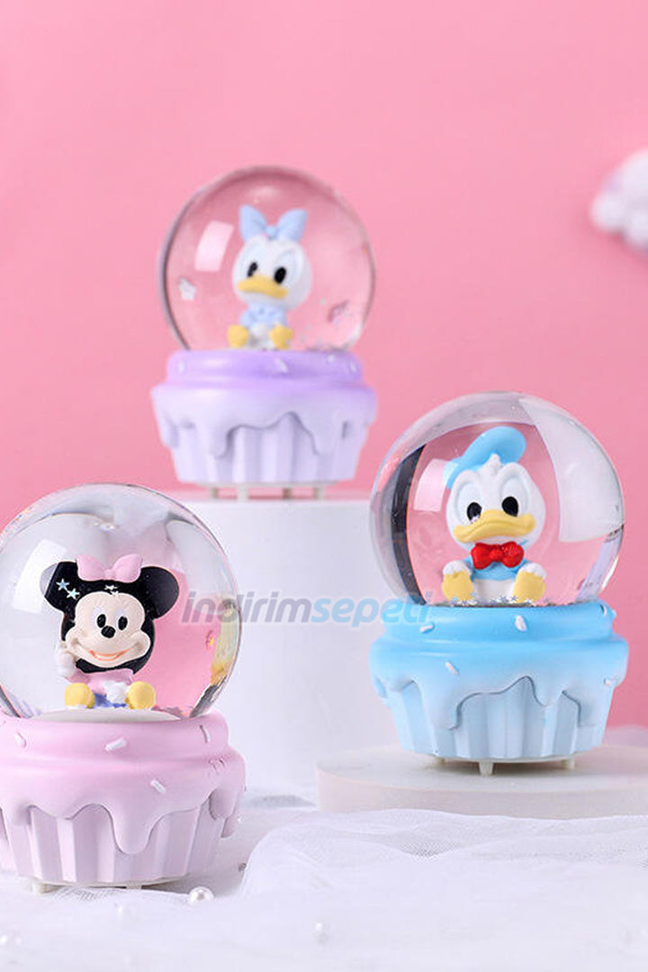 Disneyland Mickey and Minnie Mouse Set Işıklı Kar Küresi Orta Boy 6.5 cm