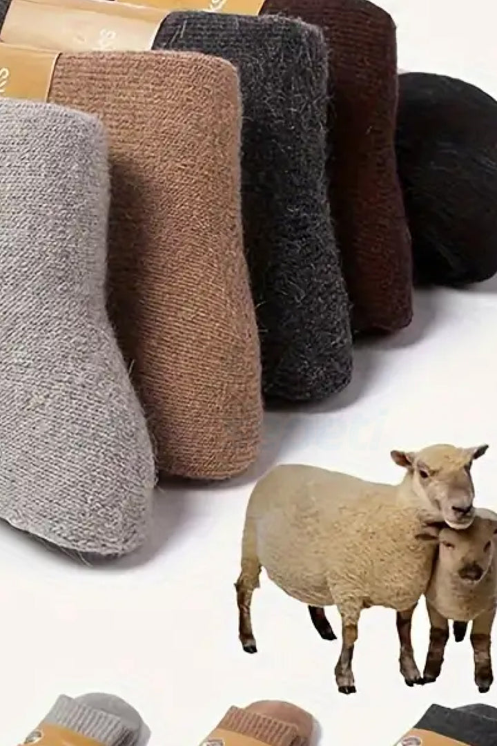 Çorap 12'li Koyun Yünü Plus Erkek Lambswool Merinos Yünü Çorap Harajuku Asortili Karışık Sonbahar Kış Çorap