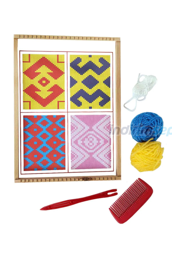 Ahşap Halı Kilim Dokuma Seti Dokuma Tezgahı Set