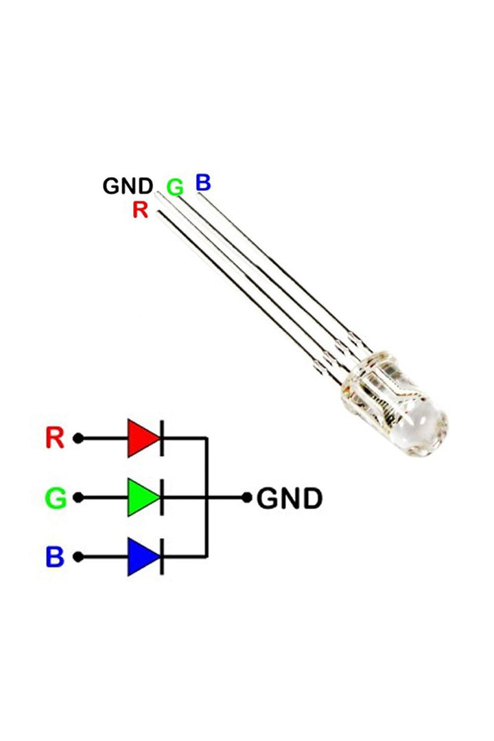 5mm Rgb Led Ortak Anot 4 Pin Multicolor Diyot Işık Lamba Light