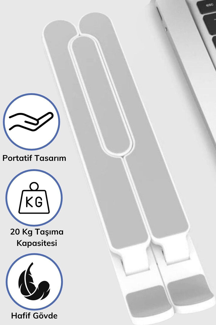 Ayarlanabilir Plastik Dizüstü Destek Tabanı Katlanabilir Taşınabilir Laptop Sehpası Yükseltici