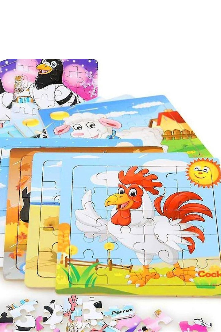 Ahşap Puzzle Ve Yapboz 15 Parça 3'lü Set Çocuk Puzzle & Yapboz Eğitici Oyuncaklar