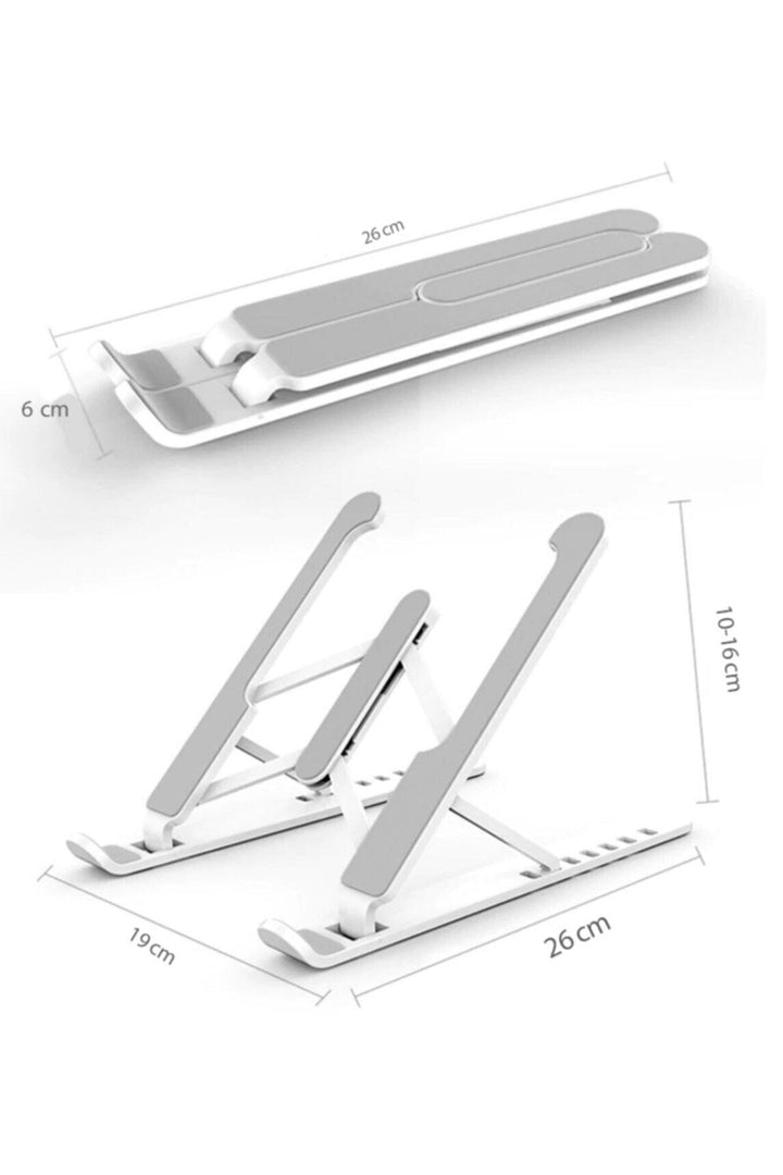 Ayarlanabilir Plastik Dizüstü Destek Tabanı Katlanabilir Taşınabilir Laptop Sehpası Yükseltici