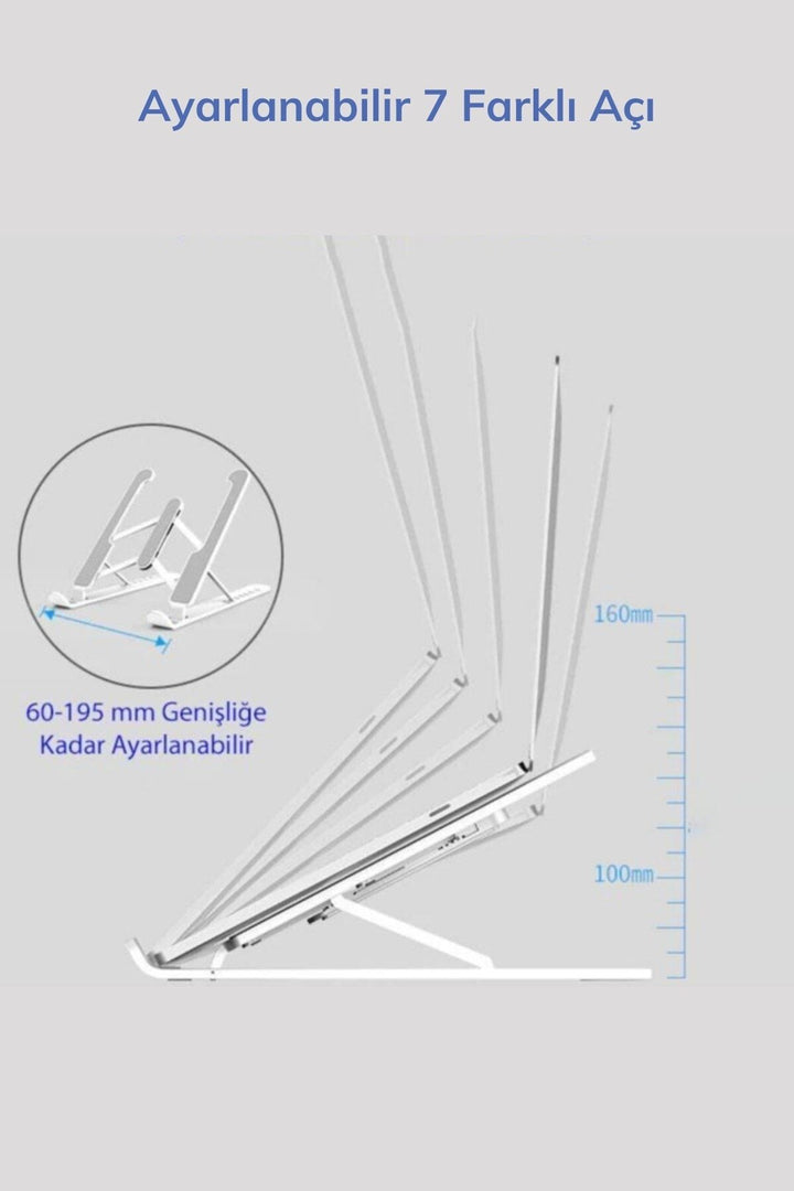 Ayarlanabilir Plastik Dizüstü Destek Tabanı Katlanabilir Taşınabilir Laptop Sehpası Yükseltici