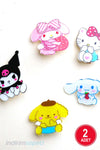 Kawaii Sanrio Hello Kitty Cinnamoroll Anime  Sanrio Karakterleri Mandal ve Pens Toka 2 li Set