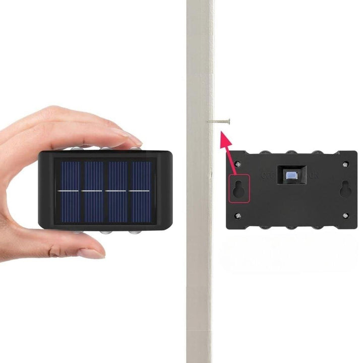 6 Ledli Solar Güneş Enerjili Aplik Led, Dekoratif Duvar Monteli Gün Işığı LED